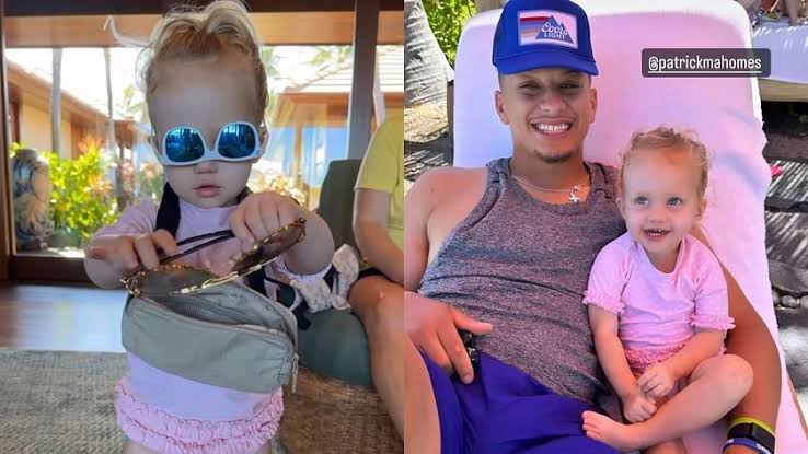 In photos: Patrick Mahomes and family enjoy relaxing island life, Patrick Mahomes spends quality time with family, Caption,; my children my achievement,my wife my world!!!