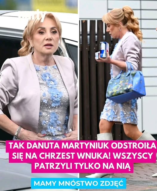 Danuta Martyniuk zaskoczyła stylizacją na chrzest wnuka. Przyłapali ją paparazzi
