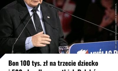 Bon 100 tys. zł na trzecie dziecko i 500 plus dla wszystkich Polaków. Ujawniono dokument PiS