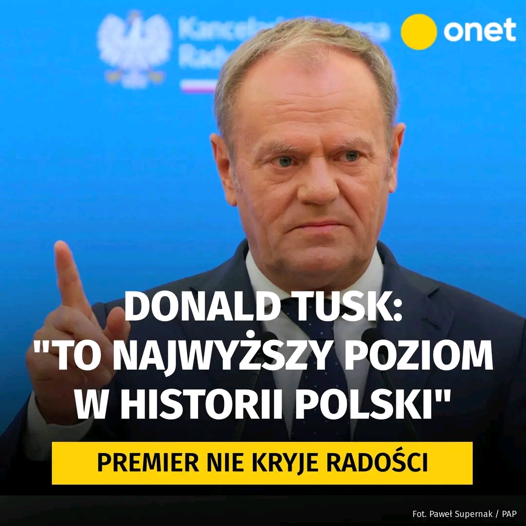 Donald Tusk nie kryje radości. “To najwyższy poziom w historii Polski”