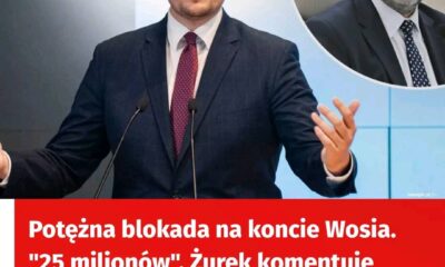 Potężna blokada na koncie Wosia. “25 milionów”. Żurek komentuje krótko