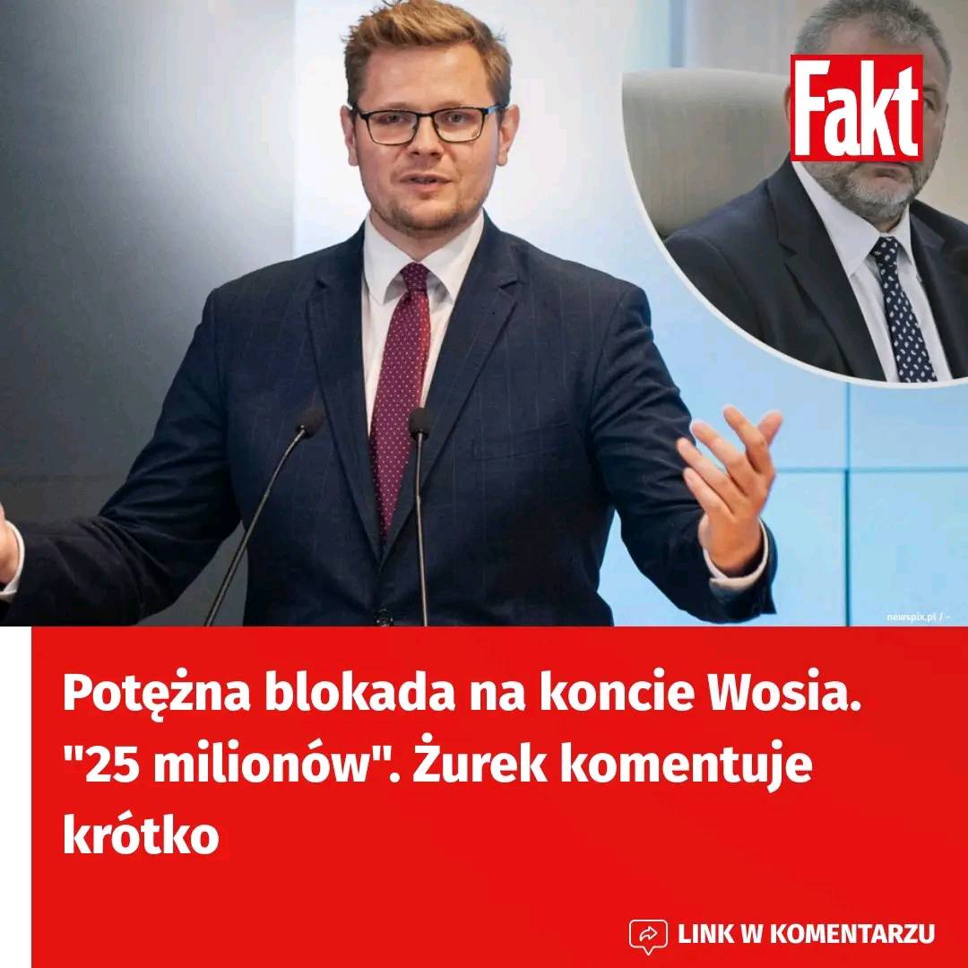 Potężna blokada na koncie Wosia. “25 milionów”. Żurek komentuje krótko